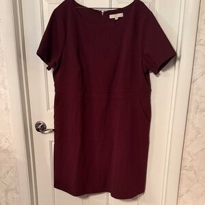 Loft Burgundy Dress